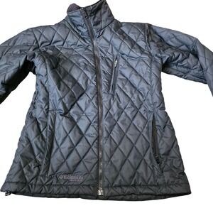 Columbia Vertex‎ Black Diamond Quilted Full Zip Jacket Womens Small Interchange